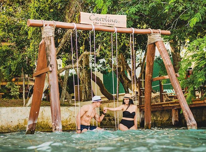 Hotel Carolina Bacalar Exteriér fotografie